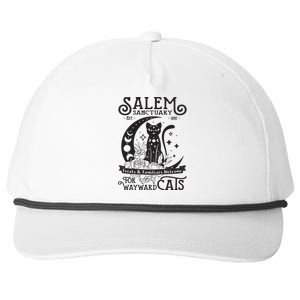 Funny Black Cat Salem Home For Wayward Cats Halloween Witch Long Sleeve Snapback Five-Panel Rope Hat