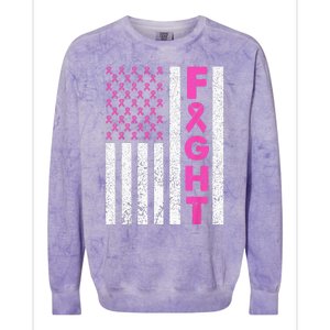 Fight Breast Cancer Kids Breast Cancer Awareness Items Colorblast Crewneck Sweatshirt