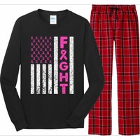 Fight Breast Cancer Kids Breast Cancer Awareness Items Long Sleeve Pajama Set