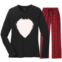 Fox Body Chest Costume Easy Halloween Costume Gift Funny Women's Long Sleeve Flannel Pajama Set 