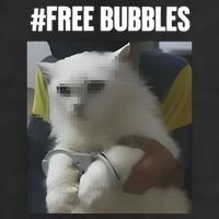 Free Bubbles Cat 7 Panel Mesh Trucker Snapback Hat