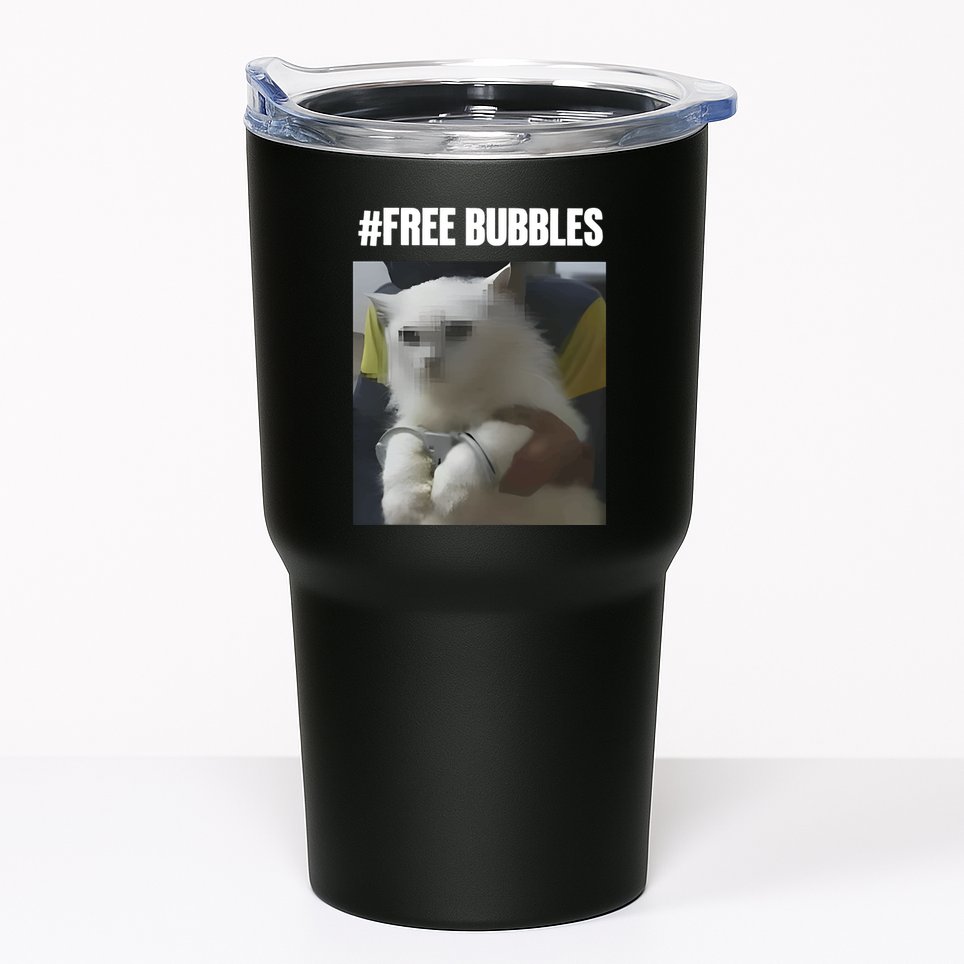 Free Bubbles Cat Tumbler