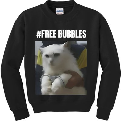 Free Bubbles Cat Kids Sweatshirt