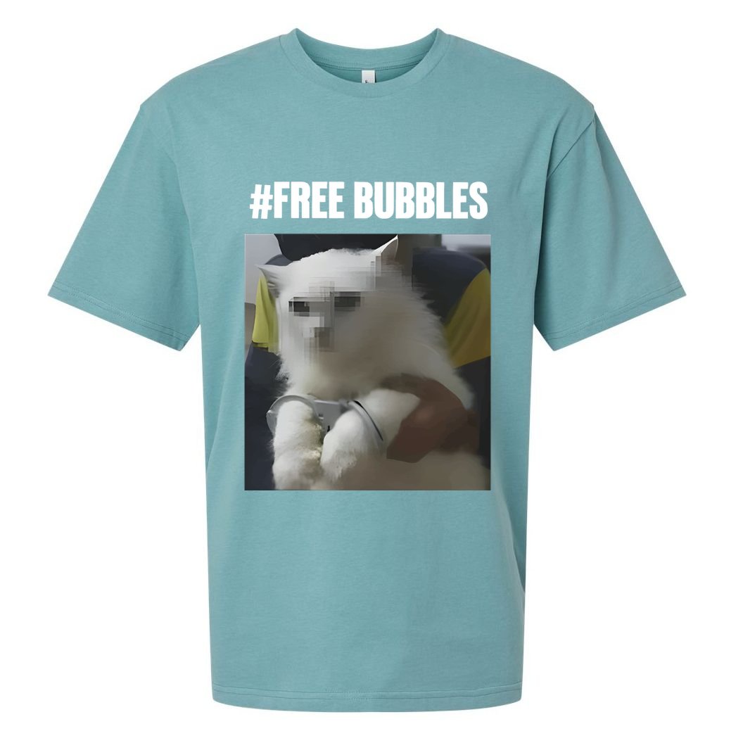 Free Bubbles Cat Sueded Cloud Jersey T-Shirt