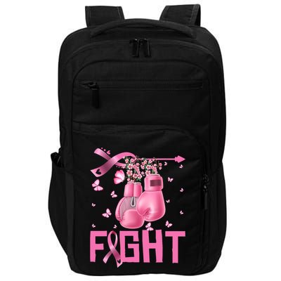 Fight Breast Cancer Awareness Boxing Gloves Warrior Impact Tech Backpack