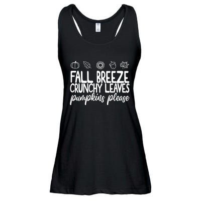 Fall Breeze Crunchy Leaves Pumpkins Please Ladies Essential Flowy Tank