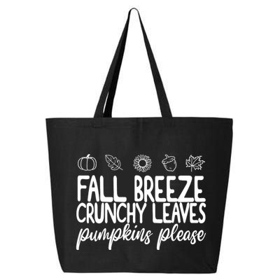 Fall Breeze Crunchy Leaves Pumpkins Please 25L Jumbo Tote