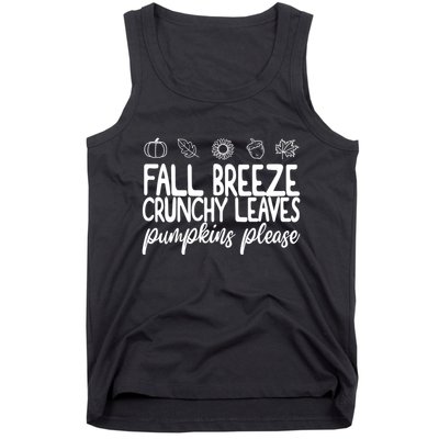 Fall Breeze Crunchy Leaves Pumpkins Please Tank Top