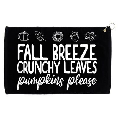 Fall Breeze Crunchy Leaves Pumpkins Please Grommeted Golf Towel