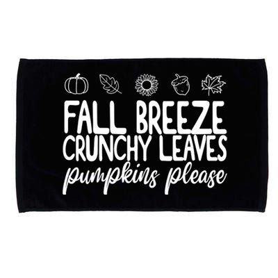 Fall Breeze Crunchy Leaves Pumpkins Please Microfiber Hand Towel