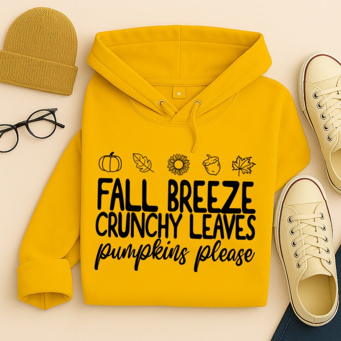 Fall Breeze Crunchy Leaves Pumpkins Please Hoodie