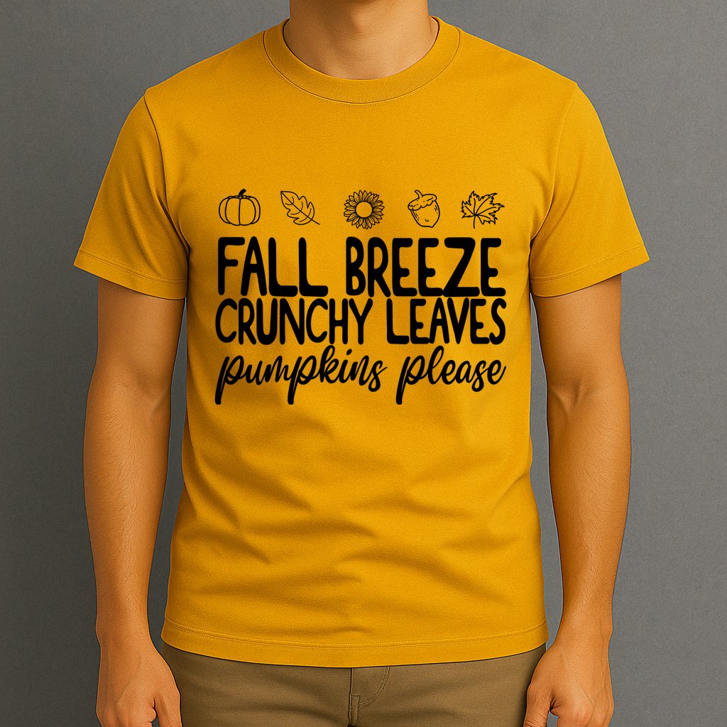 Fall Breeze Crunchy Leaves Pumpkins Please T-Shirt