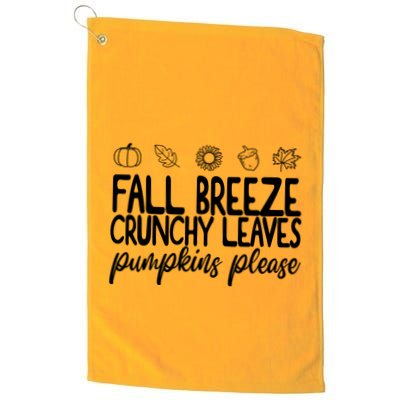 Fall Breeze Crunchy Leaves Pumpkins Please Golf Towel
