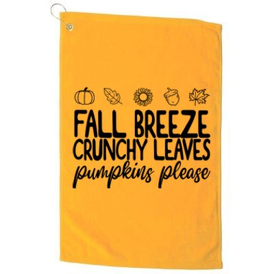 Fall Breeze Crunchy Leaves Pumpkins Please Platinum Collection Golf Towel