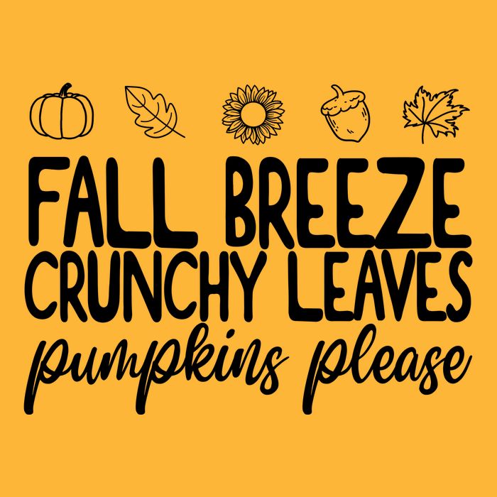 Fall Breeze Crunchy Leaves Pumpkins Please Kids T-Shirt