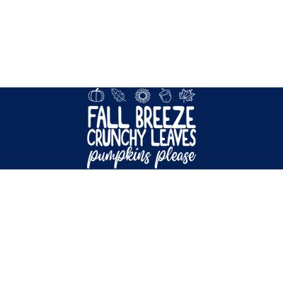 Fall Breeze Crunchy Leaves Pumpkins Please Bumper Sticker