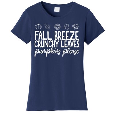 Fall Breeze Crunchy Leaves Pumpkins Please Women's T-Shirt