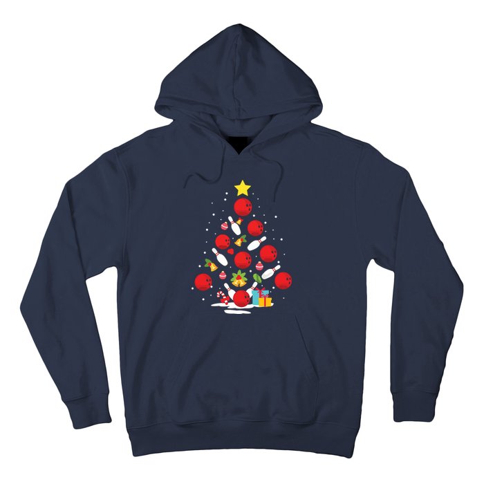 Funny Bowling Christmas Tree Lights Xmas Gifts For Men Women Hoodie