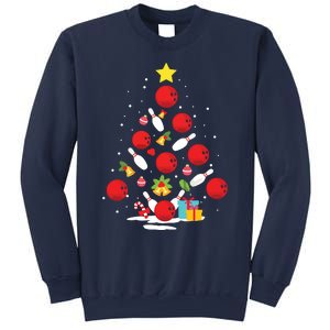 Funny Bowling Christmas Tree Lights Xmas Gifts For Men Women Sweatshirt