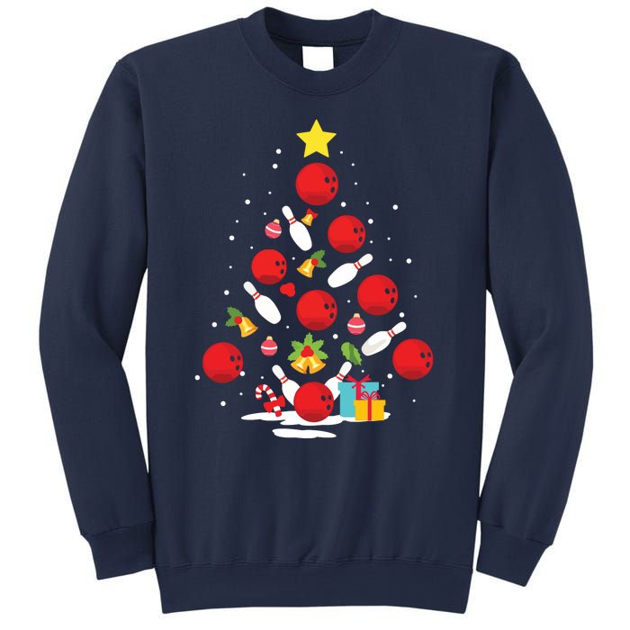 Funny Bowling Christmas Tree Lights Xmas Gifts For Men Women Sweatshirt