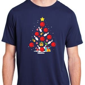 Funny Bowling Christmas Tree Lights Xmas Gifts For Men Women Adult ChromaSoft Performance T-Shirt