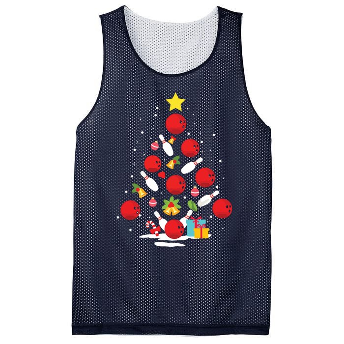 Funny Bowling Christmas Tree Lights Xmas Gifts For Men Women Mesh Reversible Basketball Jersey Tank