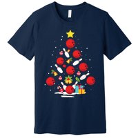 Funny Bowling Christmas Tree Lights Xmas Gifts For Men Women Premium T-Shirt