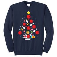 Funny Bowling Christmas Tree Lights Xmas Gifts For Men Women Tall Sweatshirt