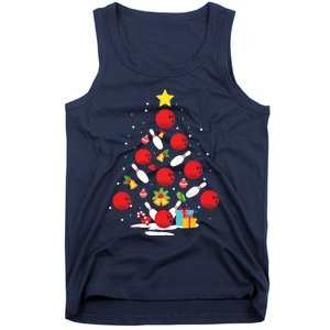 Funny Bowling Christmas Tree Lights Xmas Gifts For Men Women Tank Top