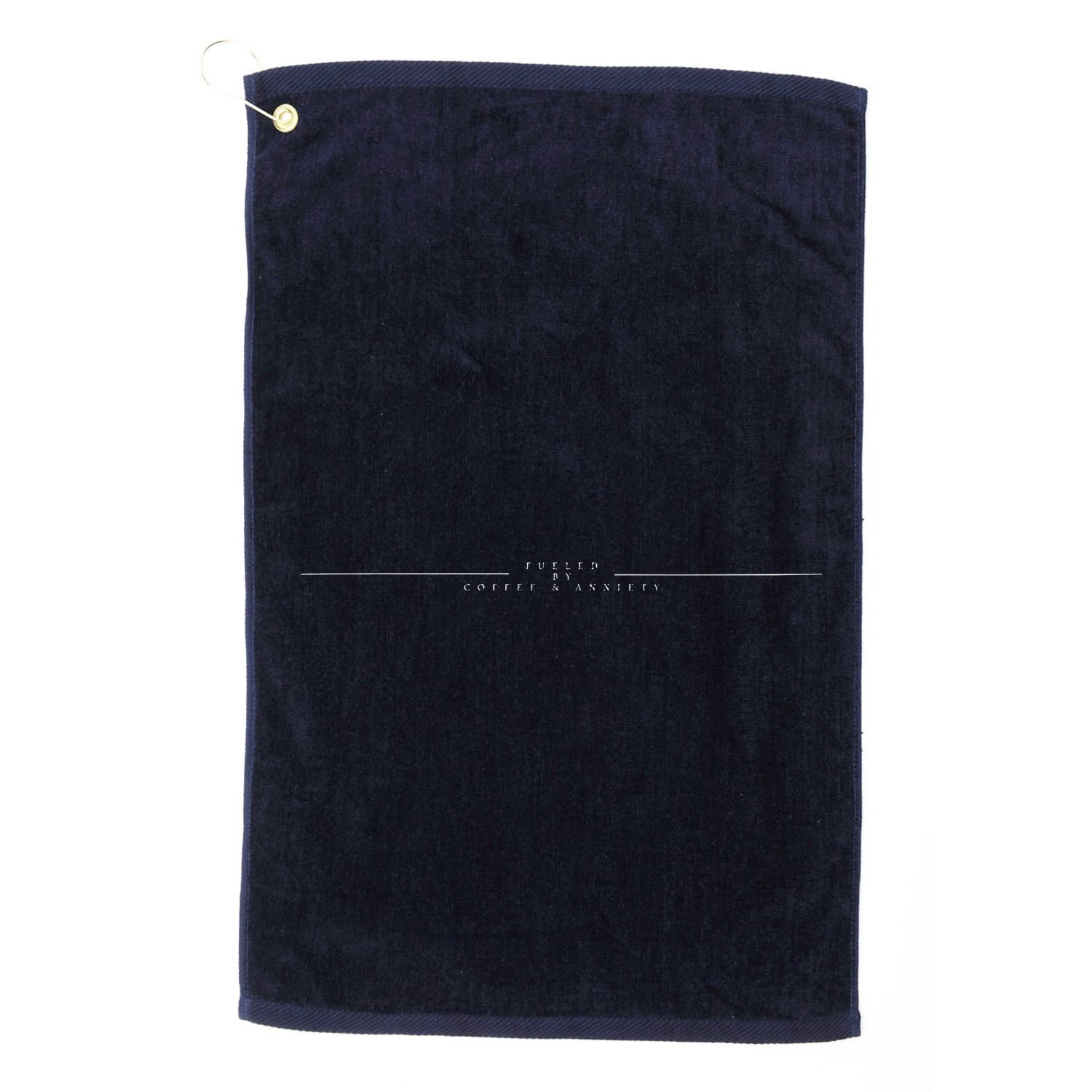 Fueled By Coffee And Anxiety Golf Towel