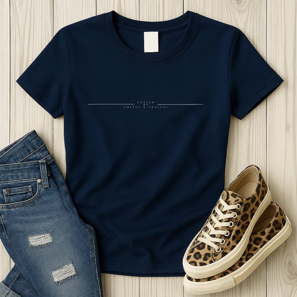 Fueled By Coffee And Anxiety Womens T-Shirt