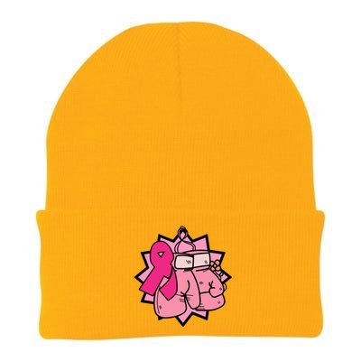 Fight Breast Cancer Boxing Knit Cap Winter Beanie