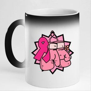 Fight Breast Cancer Boxing 11oz Black Color Changing Mug