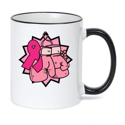 Fight Breast Cancer Boxing 11oz Black Color Changing Mug