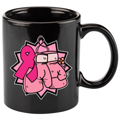 Fight Breast Cancer Boxing 11oz C Handle Ceramic Mug
