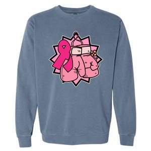 Fight Breast Cancer Boxing Garment-Dyed Sweatshirt