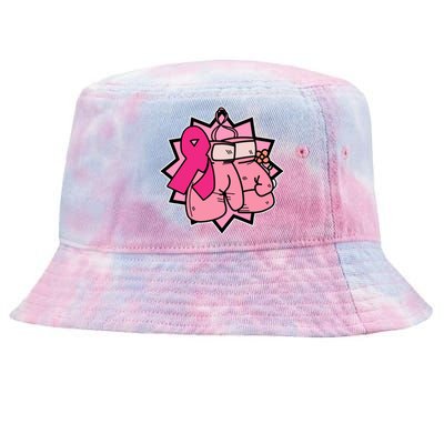 Fight Breast Cancer Boxing Tie-Dyed Bucket Hat