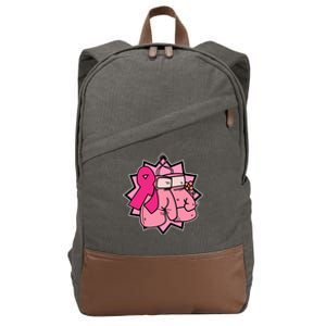 Fight Breast Cancer Boxing Cotton Canvas Backpack