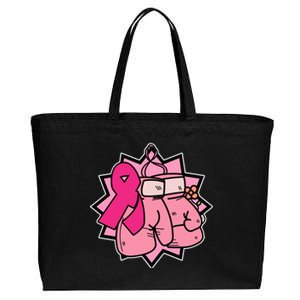 Fight Breast Cancer Boxing Cotton Canvas Jumbo Tote