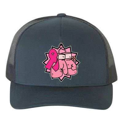 Fight Breast Cancer Boxing Yupoong Adult 5-Panel Trucker Hat