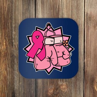 Fight Breast Cancer Boxing Coaster