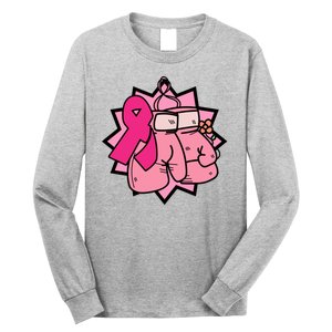 Fight Breast Cancer Boxing Long Sleeve Shirt