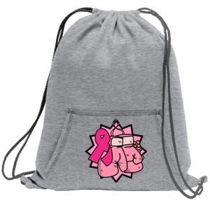 Fight Breast Cancer Boxing Sweatshirt Cinch Pack Bag