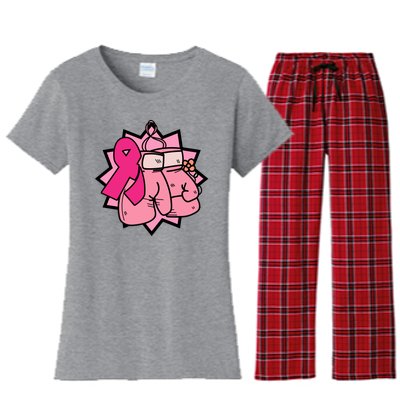 Fight Breast Cancer Boxing Women's Flannel Pajama Set