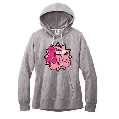 Fight Breast Cancer Boxing Women's Fleece Hoodie