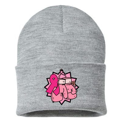 Fight Breast Cancer Boxing Sustainable Knit Beanie