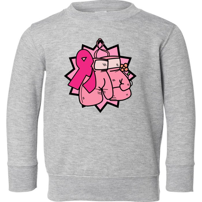 Fight Breast Cancer Boxing Toddler Sweatshirt