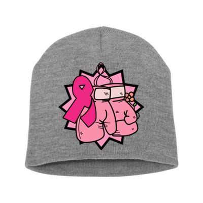 Fight Breast Cancer Boxing Short Acrylic Beanie