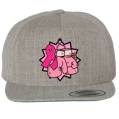 Fight Breast Cancer Boxing Wool Snapback Cap