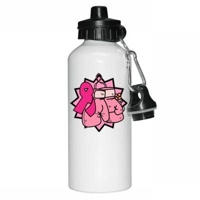 Fight Breast Cancer Boxing Aluminum Water Bottle 